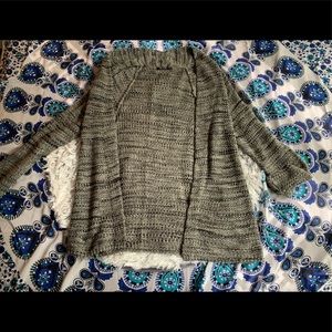 gray cardigan